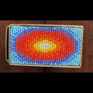 Vintage Beaded Belt Buckle Boho